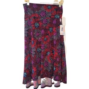 NWT Lularoe Floral print Azure skirt sz S